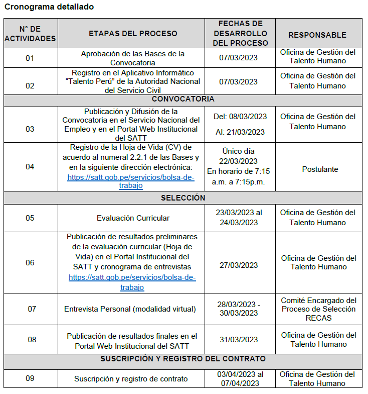 cronograma detallado
