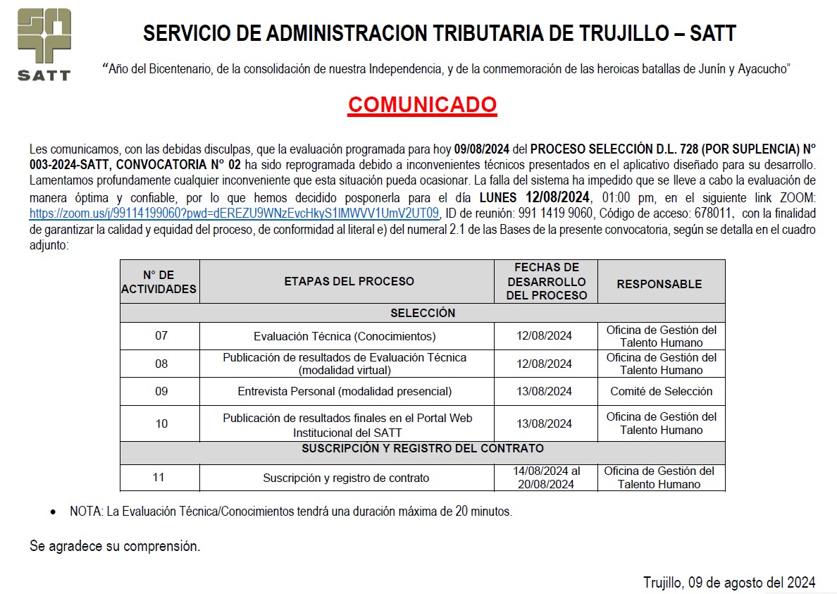 comunicado